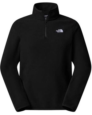 The North Face Chrome Glacier 1/4 Zip Fleece - Black