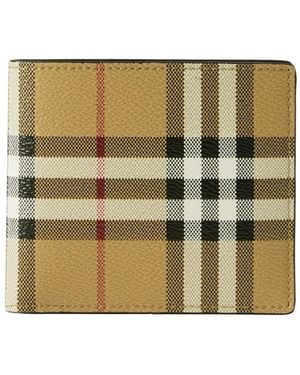 Burberry Kariertes Portemonnaie - Natur
