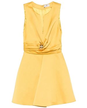 Elisabetta Franchi Sleeveless Short Dress - Yellow