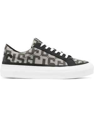 Gcds Logo-Print Low-Top Sneakers - Black