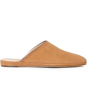 Fabiana Filippi Suede Flat Mules - Bruin