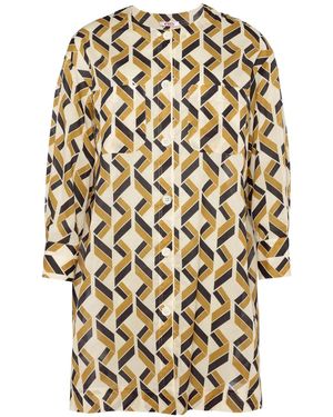 Eres Espace Logo-Patch Geometric-Print Shirt - White