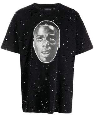 Mostly Heard Rarely Seen Ge Out Paint-Splatter T-Shirt - Black