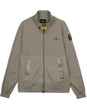 Parajumpers Logo-Patch Zip-Up Jumper - Grey
