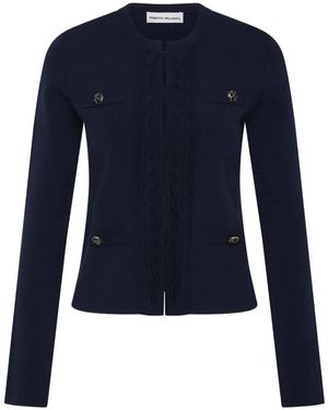 Rebecca Vallance Ryne Ruffled Cardigan - Blue