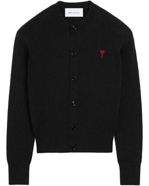 Ami Paris Ami De Coeur Vest Met Ronde Hals - Zwart