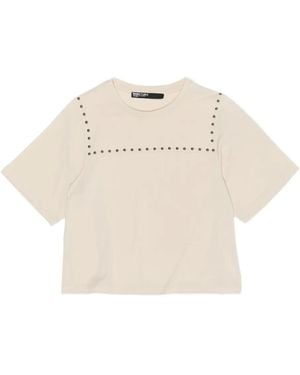 Bimba Y Lola スタッズトリム Tシャツ - ナチュラル