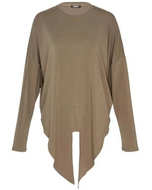 Club21 Collection Leni Tie-Front Top - Natural