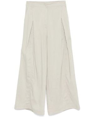 Low Classic Pantalones palazzo plisado - Blanco