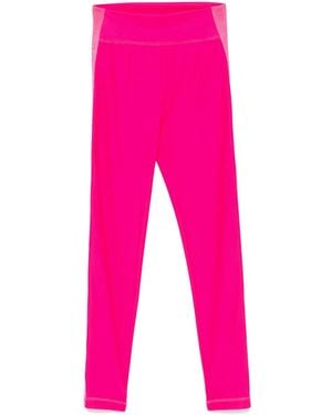 Versace Jeans Couture Logo-Trim Leggings - Pink