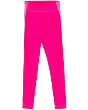 Versace Jeans Couture Logo-Trim Leggings - Pink