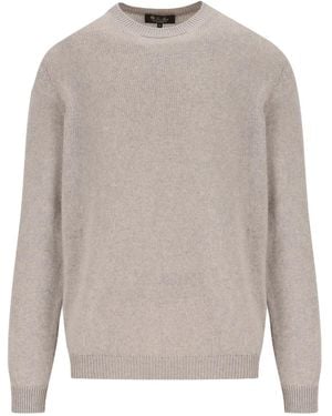 Loro Piana Ribbed Crew-Neck Sweater - Grey