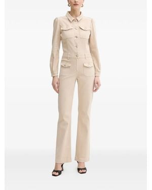 Morgan Button Pocket Jumpsuit - Natural
