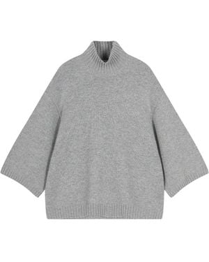 JNBY High-Neck Short-Sleeve Jumper - Grey