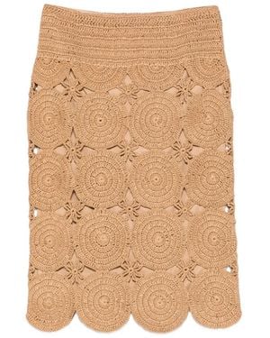 Simon Miller Beep Beep Crochet Midi Skirt - Natural