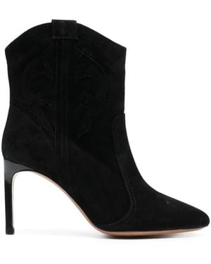 Ba&sh 80Mm Suede Ankle Boots - Black