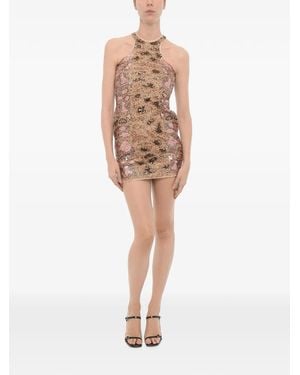 AllSaints Sequin-Embellished Mini Dress - Natural