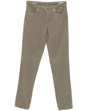Brunello Cucinelli Pantalones Texturizados De Pana - Gris