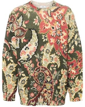 Etro Maglione Con Stampa Paisley Jacquard - Multicolore