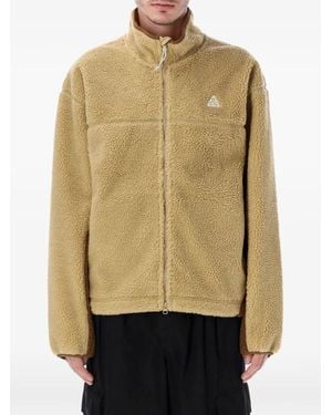 Nike Embroidered Acg-Logo Zip-Up Jacket - Natural