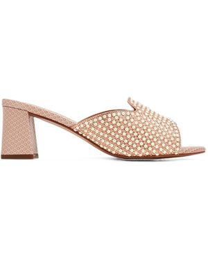 Nicoli Remus Snakeskin-Effect Sandals - Pink