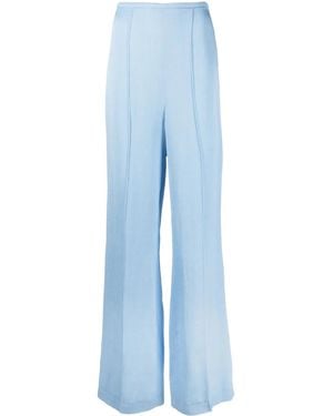 Rohe Pressed-Crease Wide-Leg Trousers - Blue