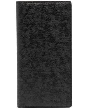 agnès b. Leather Long Wallet - Black