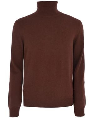 Corneliani Gestricktes Hemd Mit Rollkragen - Braun