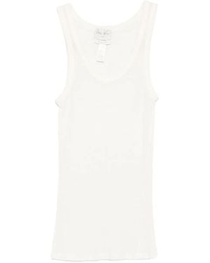 forte_forte Wool Ribbed American Tank Top - White