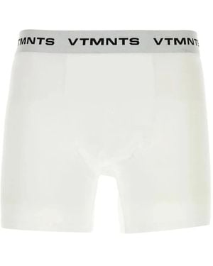 Vetements Logo-Waistband Boxers - White