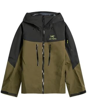 Arc'teryx Hooded Logo-Print Jacket - Green
