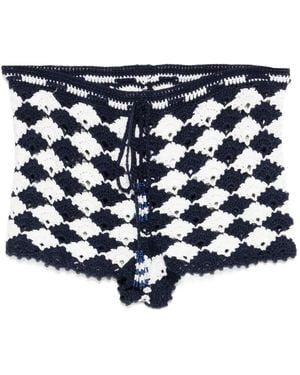 FARM Rio Gehäkelte Shorts - Blau