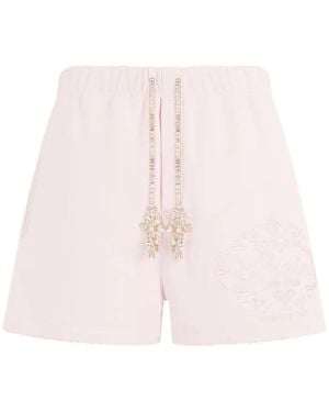 Philipp Plein Shorts Met Elastische Tailleband - Roze