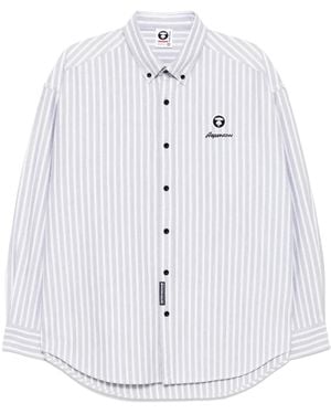 Aape By A Bathing Ape Striped Shirt - White