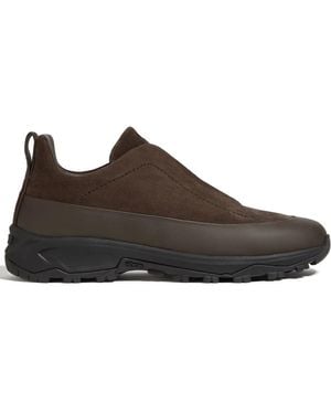 ZEGNA Triple Stitch Monte Trainers - Brown