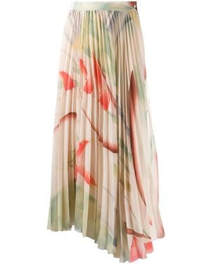 Etro Pleated Maxi Skirt - Natural