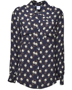 Aspesi Camisa con estampado floral - Azul