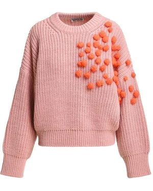 Essentiel Antwerp Kostar Pompon-Embellished Jumper - Pink