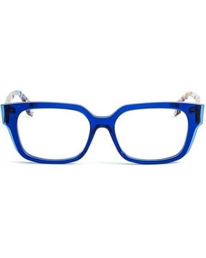 Face A Face Square-Frame Glasses - Blue