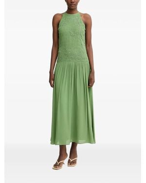 INTROPIA Gesmoktes Adara Midikleid - Grün