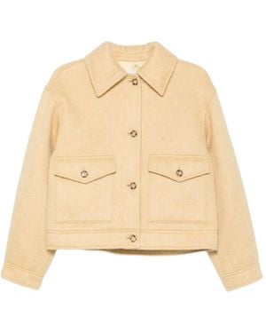 Manuel Ritz Flap-Pocket Buttoned Jacket - Natural
