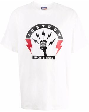 Just Don Logo-Print Short-Sleeve T-Shirt - White