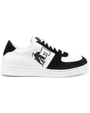 Etro Logo-Print Lace-Up Sneakers - Black