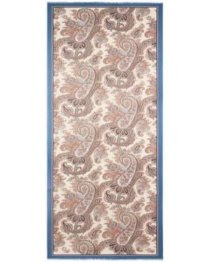 Etro Neutrals Paisley Pattern Scarf - Natural