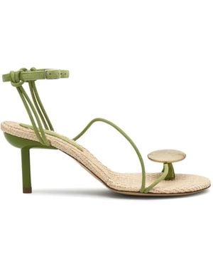 Christopher Esber Doma Stoned Raffia Sandals - Metallic