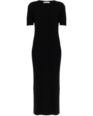 Lisa Yang Isabela Ribbed Midi Dress - Black