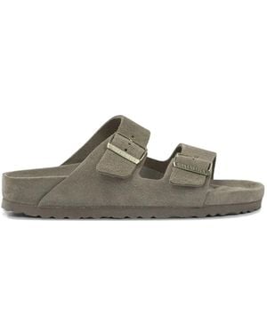 Birkenstock Arizona Buckle-Strap Sandals - Grey