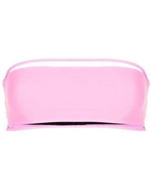 Gloria Coelho String-Detail Two-Piece Bikini Top - Pink