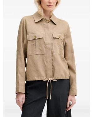 Mos Mosh Ginah Embroidered Drawstring-Hem Shirt - Natural