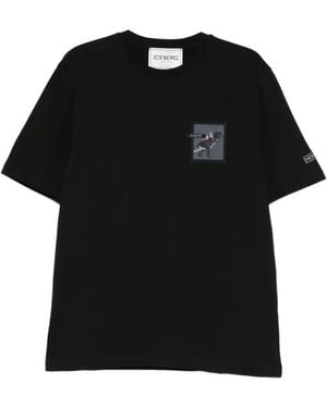 Iceberg Graphic T-Shirt - Black
